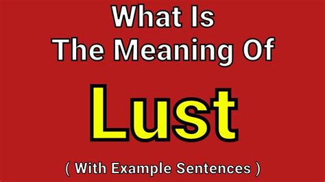 englisch lust|what is lustful meaning.